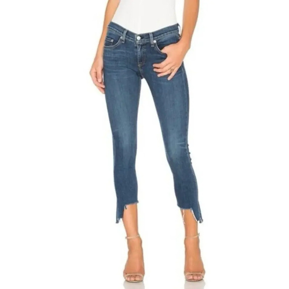 Rag & Bone Capri Chewed Hem Jeans in Hampton - Picture 1 of 9